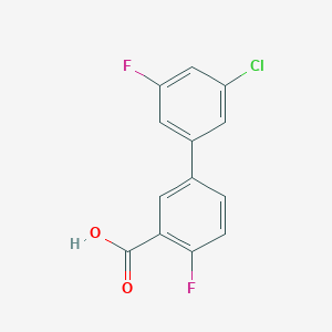 molecular formula C13H7ClF2O2 B6404102 5-(3-Chloro-5-fluorophenyl)-2-fluorobenzoic acid CAS No. 1261980-01-1