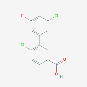 molecular formula C13H7Cl2FO2 B6404131 4-Chloro-3-(3-chloro-5-fluorophenyl)benzoic acid CAS No. 1261959-38-9