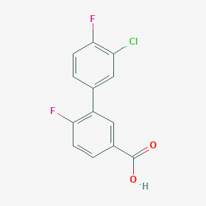 3-(3-Chloro-4-fluorophenyl)-4-fluorobenzoic acid, 95%