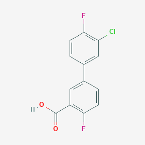 5-(3-Chloro-4-fluorophenyl)-2-fluorobenzoic acid, 95%