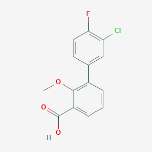 3-(3-Chloro-4-fluorophenyl)-2-methoxybenzoic acid, 95%