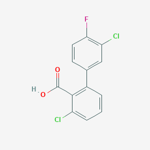 6-Chloro-2-(3-chloro-4-fluorophenyl)benzoic acid, 95%