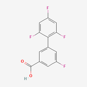 molecular formula C13H6F4O2 B6404345 5-Fluoro-3-(2,4,6-trifluorophenyl)benzoic acid, 95% CAS No. 1261923-06-1