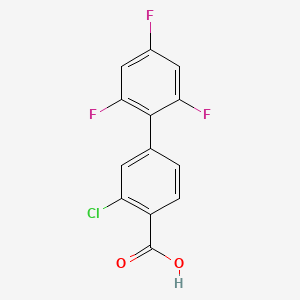 2-Chloro-4-(2,4,6-trifluorophenyl)benzoic acid, 95%