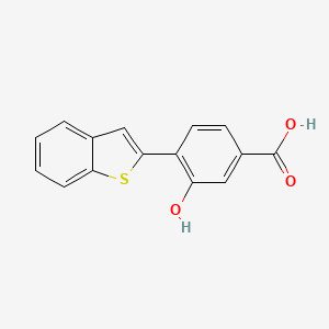 molecular formula C15H10O3S B6404416 4-[Benzo(b)thiophen-2-yl]-3-hydroxybenzoic acid, 95% CAS No. 1261898-18-3