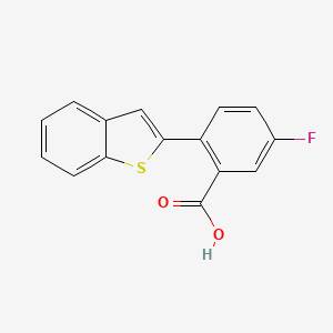 molecular formula C15H9FO2S B6404427 2-[Benzo(b)thiophen-2-yl]-5-fluorobenzoic acid, 95% CAS No. 1261907-98-5