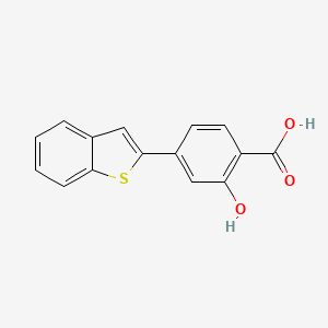 molecular formula C15H10O3S B6404433 4-[Benzo(b)thiophen-2-yl]-2-hydroxybenzoic acid, 95% CAS No. 1261951-95-4