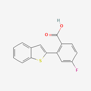 molecular formula C15H9FO2S B6404438 2-[Benzo(b)thiophen-2-yl]-4-fluorobenzoic acid, 95% CAS No. 1261951-99-8