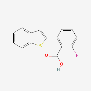 molecular formula C15H9FO2S B6404480 2-[Benzo(b)thiophen-2-yl]-6-fluorobenzoic acid, 95% CAS No. 1261952-05-9