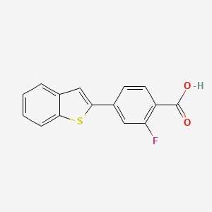 molecular formula C15H9FO2S B6404487 4-[Benzo(b)thiophen-2-yl]-2-fluorobenzoic acid, 95% CAS No. 1261962-53-1