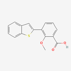 molecular formula C16H12O3S B6404495 3-[Benzo(b)thiophen-2-yl]-2-methoxybenzoic acid, 95% CAS No. 1262004-56-7