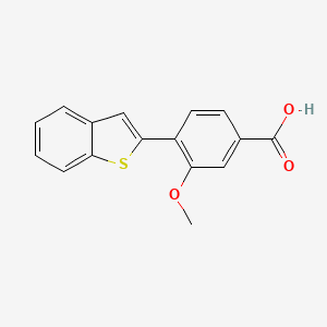 molecular formula C16H12O3S B6404508 4-[Benzo(b)thiophen-2-yl]-3-methoxybenzoic acid, 95% CAS No. 1262008-96-7