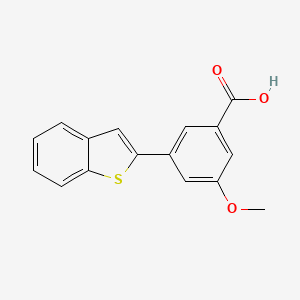 molecular formula C16H12O3S B6404514 3-[Benzo(b)thiophen-2-yl]-5-methoxybenzoic acid, 95% CAS No. 1262004-59-0