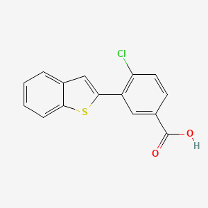 molecular formula C15H9ClO2S B6404517 3-[Benzo(b)thiophen-2-yl]-4-chlorobenzoic acid, 95% CAS No. 1261928-50-0