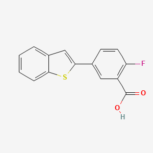 molecular formula C15H9FO2S B6404525 5-[Benzo(b)thiophen-2-yl]-2-fluorobenzoic acid, 95% CAS No. 1261923-63-0