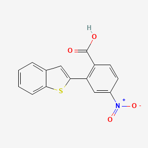 molecular formula C15H9NO4S B6404541 2-[Benzo(b)thiophen-2-yl]-4-nitrobenzoic acid, 95% CAS No. 1261952-10-6