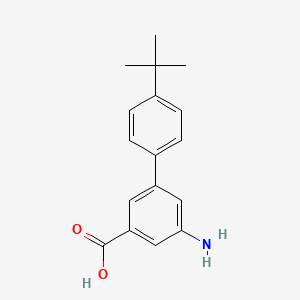 molecular formula C17H19NO2 B6404545 3-Amino-5-(4-t-butylphenyl)benzoic acid, 95% CAS No. 1261911-71-0