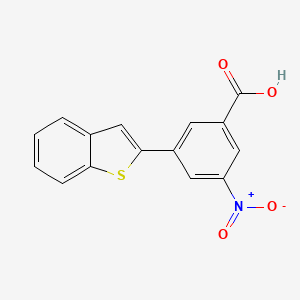 molecular formula C15H9NO4S B6404562 3-[Benzo(b)thiophen-2-yl]-5-nitrobenzoic acid, 95% CAS No. 1261980-10-2