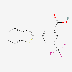 molecular formula C16H9F3O2S B6404568 3-[Benzo(b)thiophen-2-yl]-5-trifluoromethylbenzoic acid, 95% CAS No. 1261980-15-7