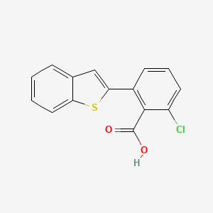 molecular formula C15H9ClO2S B6404571 2-[Benzo(b)thiophen-2-yl]-6-chlorobenzoic acid, 95% CAS No. 1261908-04-6