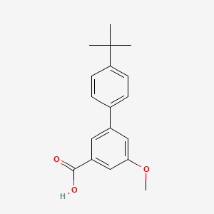 molecular formula C18H20O3 B6404592 5-Methoxy-3-(4-t-butylphenyl)benzoic acid, 95% CAS No. 1261898-19-4