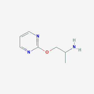 molecular formula C7H11N3O B064046 1-(Pyrimidin-2-yloxy)propan-2-amine CAS No. 167087-51-6