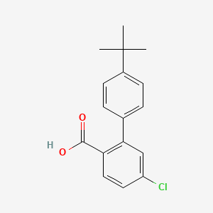 molecular formula C17H17ClO2 B6404612 4-Chloro-2-(4-t-butylphenyl)benzoic acid, 95% CAS No. 1261947-39-0