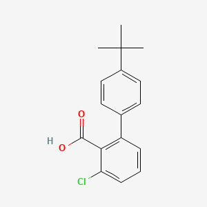 molecular formula C17H17ClO2 B6404620 6-Chloro-2-(4-t-butylphenyl)benzoic acid, 95% CAS No. 1261962-82-6