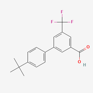 molecular formula C18H17F3O2 B6404654 3-(4-t-Butylphenyl)-5-trifluoromethylbenzoic acid, 95% CAS No. 1262009-16-4