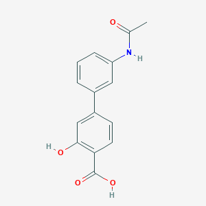 molecular formula C15H13NO4 B6404693 4-(3-Acetylaminophenyl)-2-hydroxybenzoic acid, 95% CAS No. 1262009-30-2