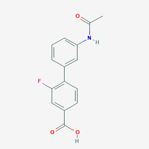 4-(3-Acetylaminophenyl)-3-fluorobenzoic acid, 95%