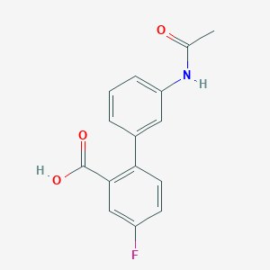 molecular formula C15H12FNO3 B6404710 2-(3-Acetylaminophenyl)-5-fluorobenzoic acid, 95% CAS No. 1261969-52-1