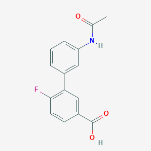 3-(3-Acetylaminophenyl)-4-fluorobenzoic acid, 95%