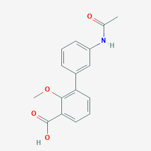 3-(3-Acetylaminophenyl)-2-methoxybenzoic acid, 95%