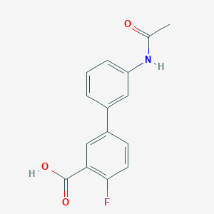 5-(3-Acetylaminophenyl)-2-fluorobenzoic acid, 95%