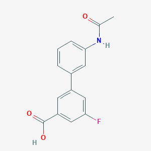 molecular formula C15H12FNO3 B6404733 3-(3-Acetylaminophenyl)-5-fluorobenzoic acid, 95% CAS No. 1261989-08-5