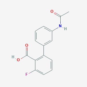 2-(3-Acetylaminophenyl)-6-fluorobenzoic acid, 95%