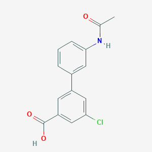 molecular formula C15H12ClNO3 B6404741 3-(3-Acetylaminophenyl)-5-chlorobenzoic acid, 95% CAS No. 1261908-79-5