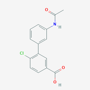 molecular formula C15H12ClNO3 B6404763 3-(3-Acetylaminophenyl)-4-chlorobenzoic acid, 95% CAS No. 1261908-35-3