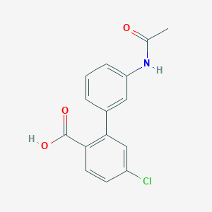 molecular formula C15H12ClNO3 B6404772 2-(3-Acetylaminophenyl)-4-chlorobenzoic acid, 95% CAS No. 1261989-27-8