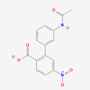 molecular formula C15H12N2O5 B6404801 2-(3-Acetylaminophenyl)-4-nitrobenzoic acid CAS No. 1261923-95-8