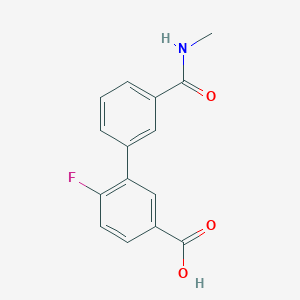 4-Fluoro-3-[3-(N-methylaminocarbonyl)phenyl]benzoic acid, 95%