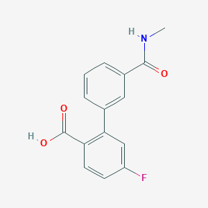 4-Fluoro-2-[3-(N-methylaminocarbonyl)phenyl]benzoic acid, 95%