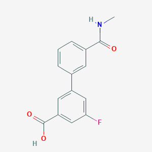 molecular formula C15H12FNO3 B6404827 5-Fluoro-3-[3-(N-methylaminocarbonyl)phenyl]benzoic acid, 95% CAS No. 1261894-70-5