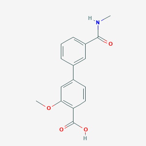 2-Methoxy-4-[3-(N-methylaminocarbonyl)phenyl]benzoic acid, 95%