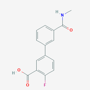 2-Fluoro-5-[3-(N-methylaminocarbonyl)phenyl]benzoic acid, 95%