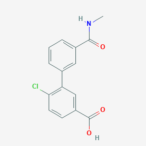 4-Chloro-3-[3-(N-methylaminocarbonyl)phenyl]benzoic acid, 95%