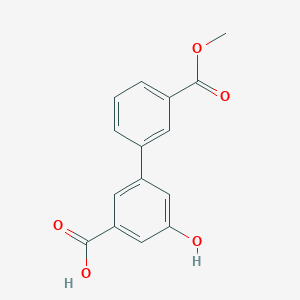 molecular formula C15H12O5 B6404906 5-Hydroxy-3-(3-methoxycarbonylphenyl)benzoic acid, 95% CAS No. 1258613-51-2