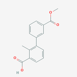 3-(3-Methoxycarbonylphenyl)-2-methylbenzoic acid, 95%