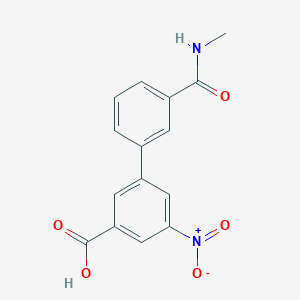 molecular formula C15H12N2O5 B6404919 3-[3-(N-Methylaminocarbonyl)phenyl]-5-nitrobenzoic acid, 95% CAS No. 1261924-15-5